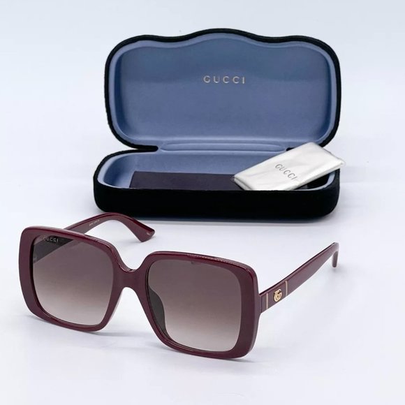 Sale! New Gucci 56mm Red and Burgundy Women's Sunglasses!